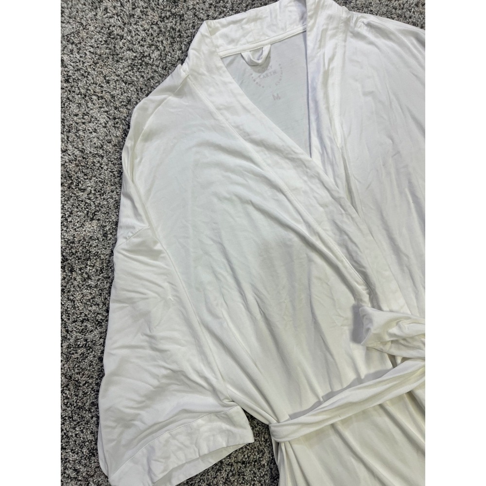 Cozy Earth White Bamboo Robe Kimono Style Lounge Sleepwear Size Womens Medium - Picture 4 of 8